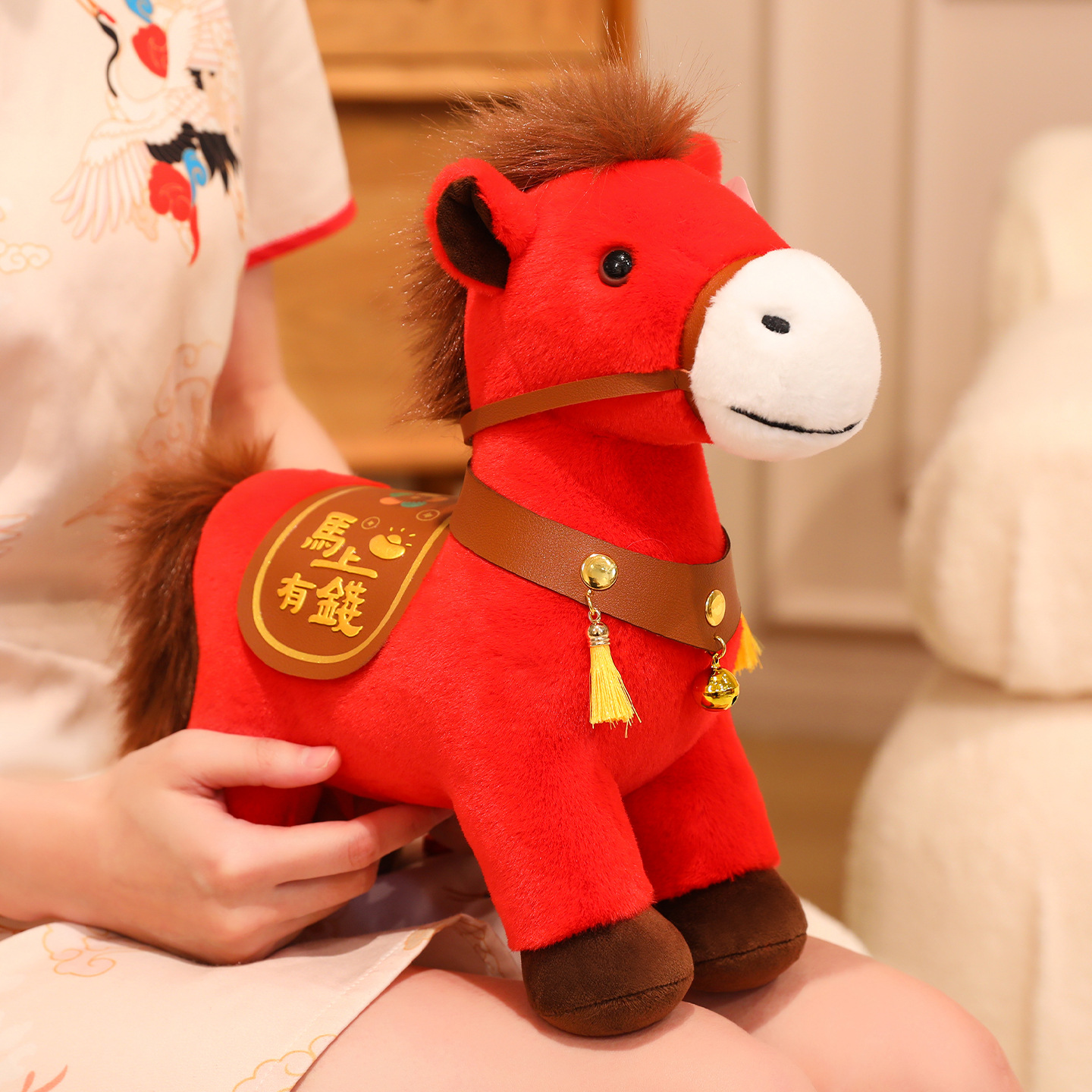 2026 Year of the Horse Mascot Doll Stuffed Toy Zodiac Horse Doll Company Annual Meeting Event Gift Can Be Used as Logo