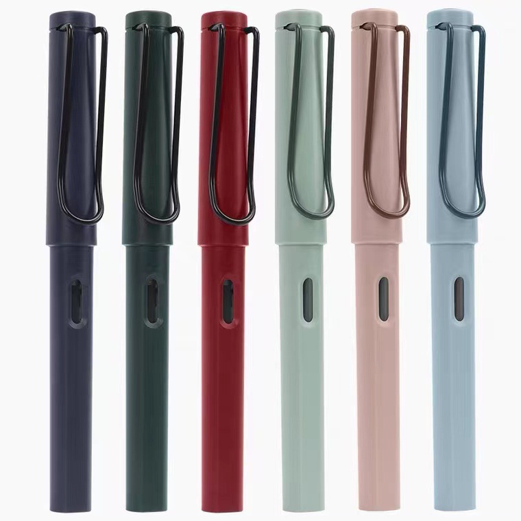 Morandi Pen for Students Holding Pen in Positive Posture Can Replace Ink Sac High Color Value Pupils Special Writing Pen LOGO