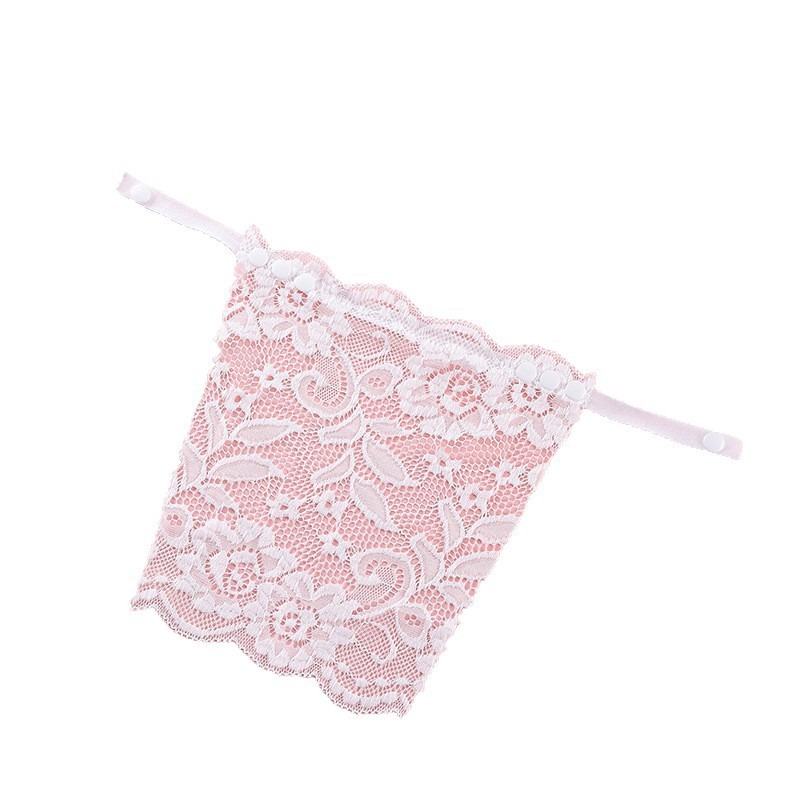 Anti-exposure artifact tube top one-piece lace women's seamless exquisite short sexy strapless invisible bra summer