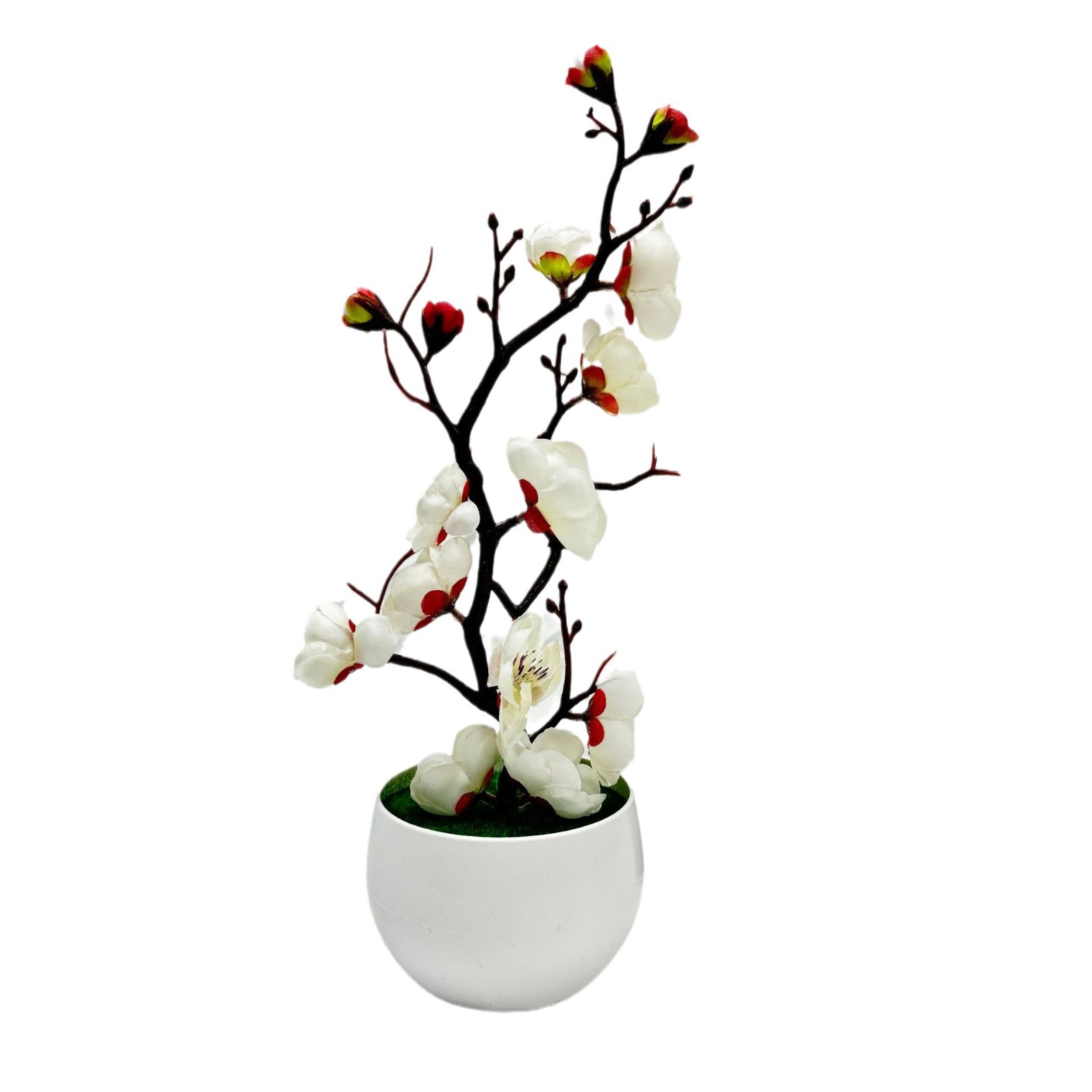 Cross-Border Temu Hot Selling Artificial Flower Small Wintersweet Potted Home Soft Decoration Ornaments Plum Blossom Bonsai Artificial Artificial Flower
