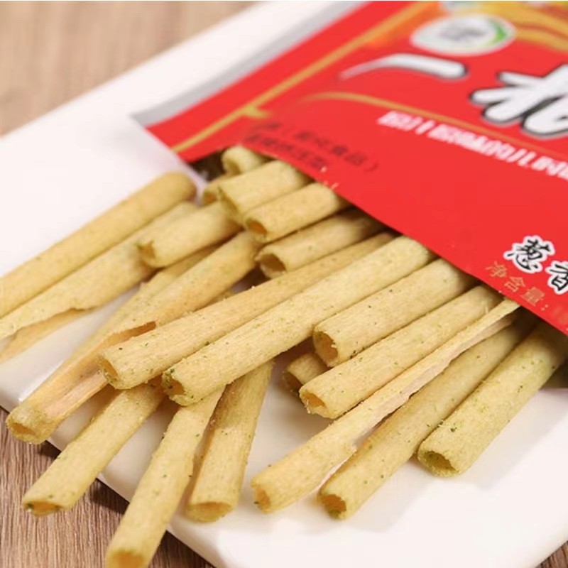 Bald Baby's One Scallion Weighs about 9g in Bulk, a Whole Box of 500 Packs of Nostalgic Small Snacks for Campus