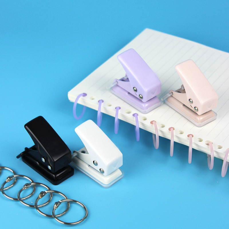 Мини дырак для бумаги, однолунковый, кольцевой, для папок, компактный, портативный, для рукоделия, для переплета, канцелярские принадлежности