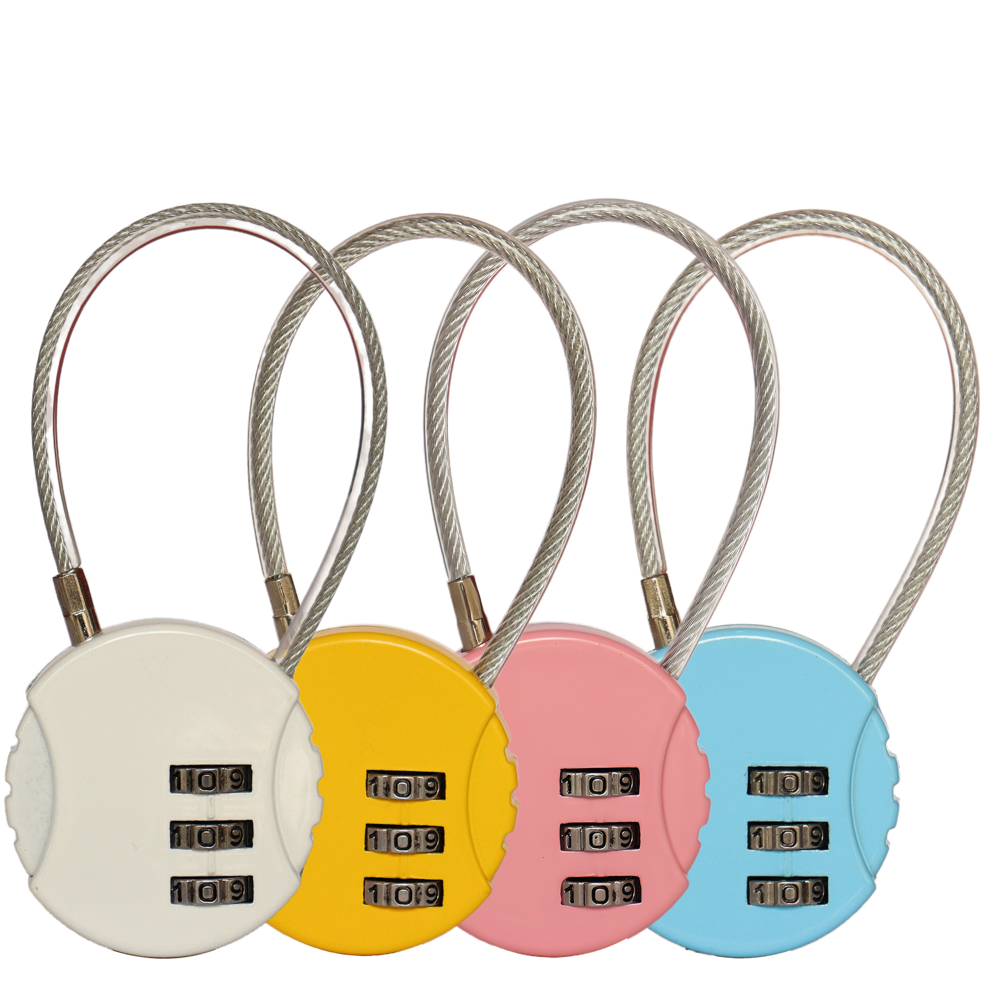 Wire rope password lock padlock luggage bicycle password lock spherical password lock cartoon password padlock