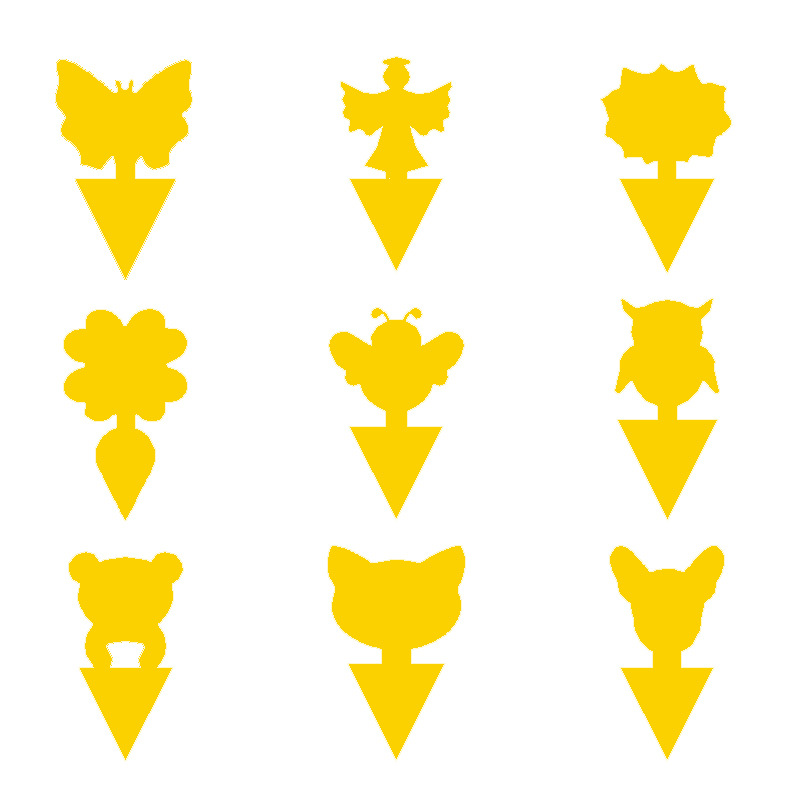 Липкая ловушка для насекомых, двусторонняя желтая доска, пропитанная ловушкой для насекомых, ловушка для бабочек и цветов, специальная водонепроницаемая ловушка для садовых цветов