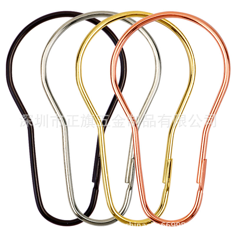 Stainless steel with ball shower curtain curtain gourd buckle bed curtain shower curtain gourd shaped hook metal shower curtain curtain buckle