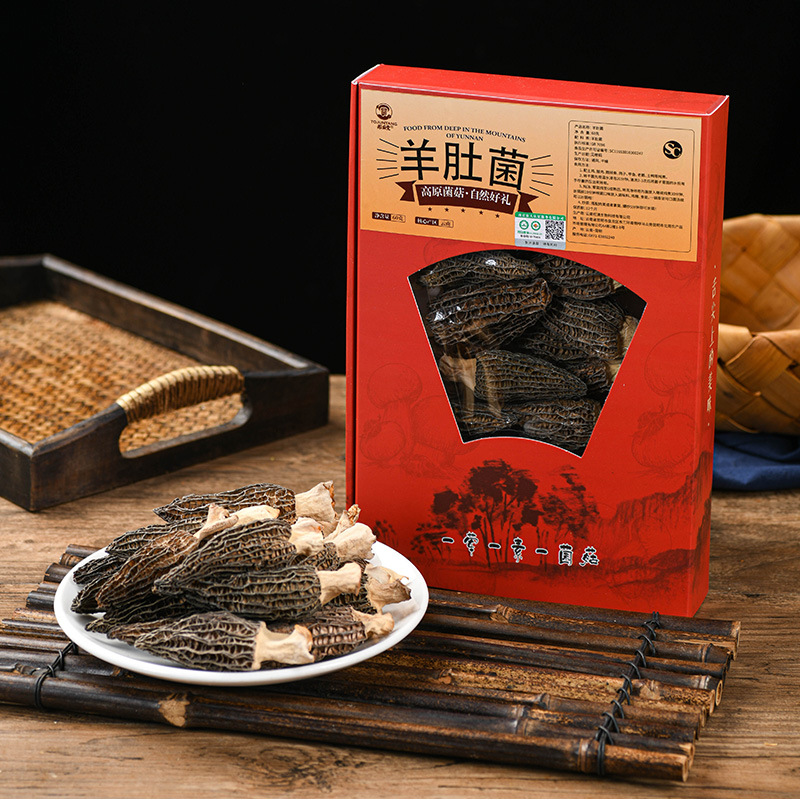 Organic Morchella dried goods wholesale mushroom soup package new goods Yunnan specialty soup package Morchella gift gift gift