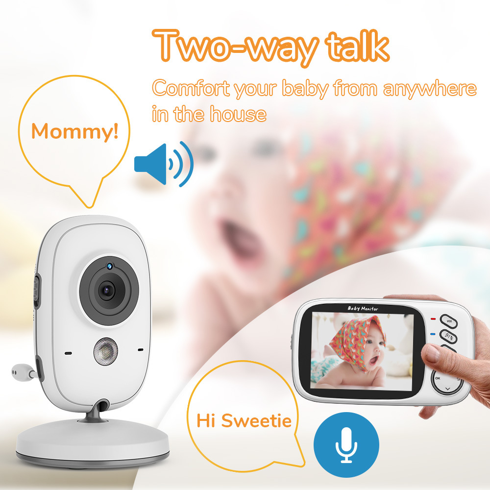 Vb 603-3.2inch Baby Monitor, Real-Time Voice Intercom, Provides Safety Care for Your Baby