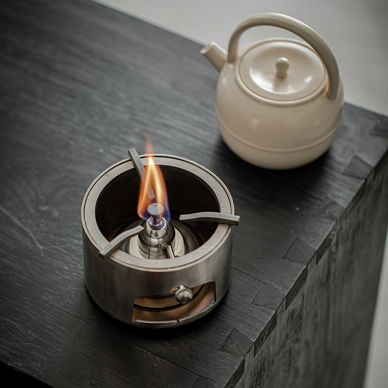Stainless steel outdoor small tea stove tea stove tea cooker wine stove candle alcohol lamp base stove