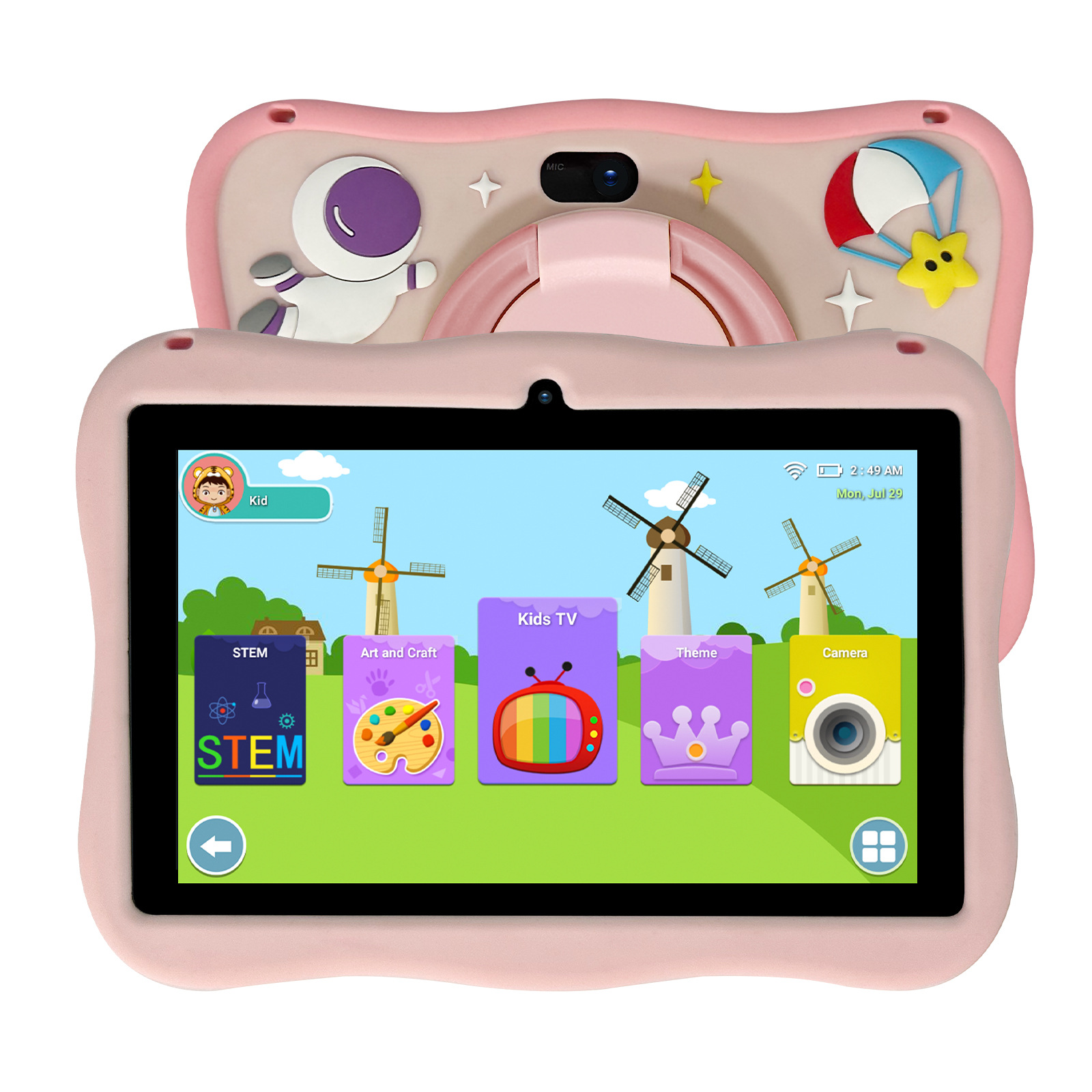 Source factory new listing 7 inch astronaut anti-fall protective shell children's puzzle tablet computer
