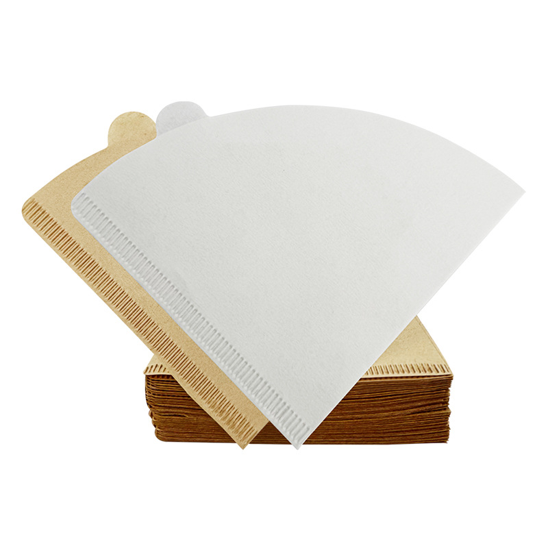 Yan Jie Hand-Brewed Coffee Filter Paper V60 Conical Drip Fan-Shaped Funnel Filter Paper for American Coffee Machines