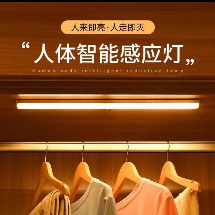 Светодиодный светильник с датчиком движения для гардероба, светильник для шкафа, винного шкафа, обувного шкафа, магнитный, ночник с USB зарядкой