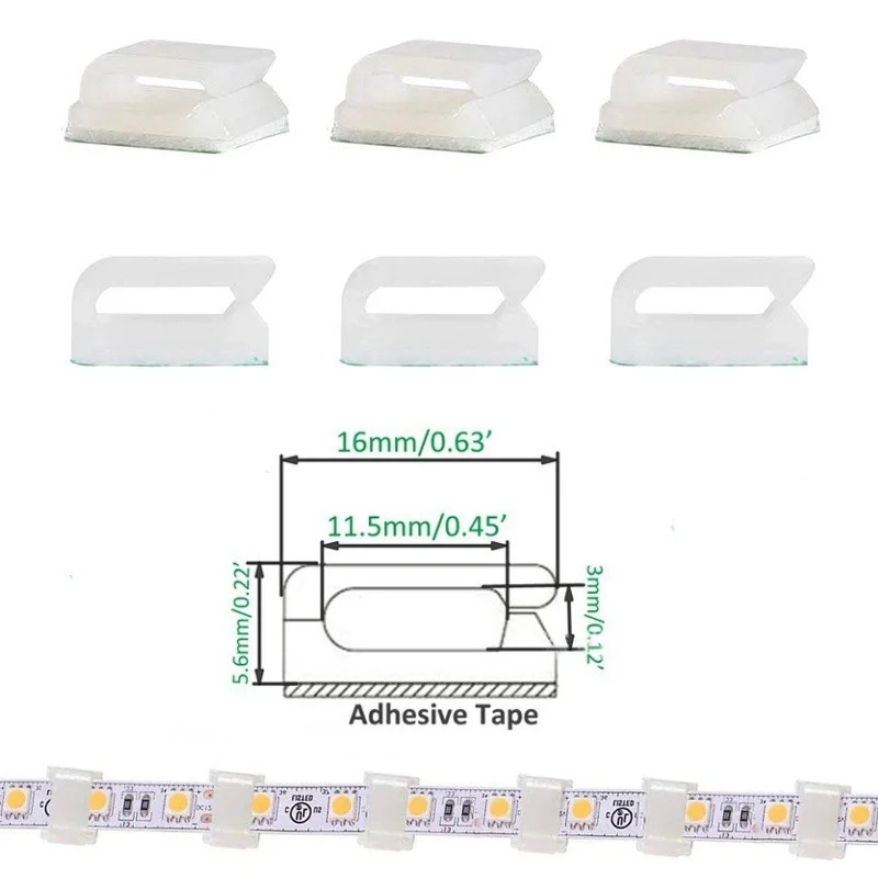 10Mmled Light Strip Fixed Buckle Adhesive Wire Clip Self-Adhesive Wiring Buckle Nc1316 Wiring Card