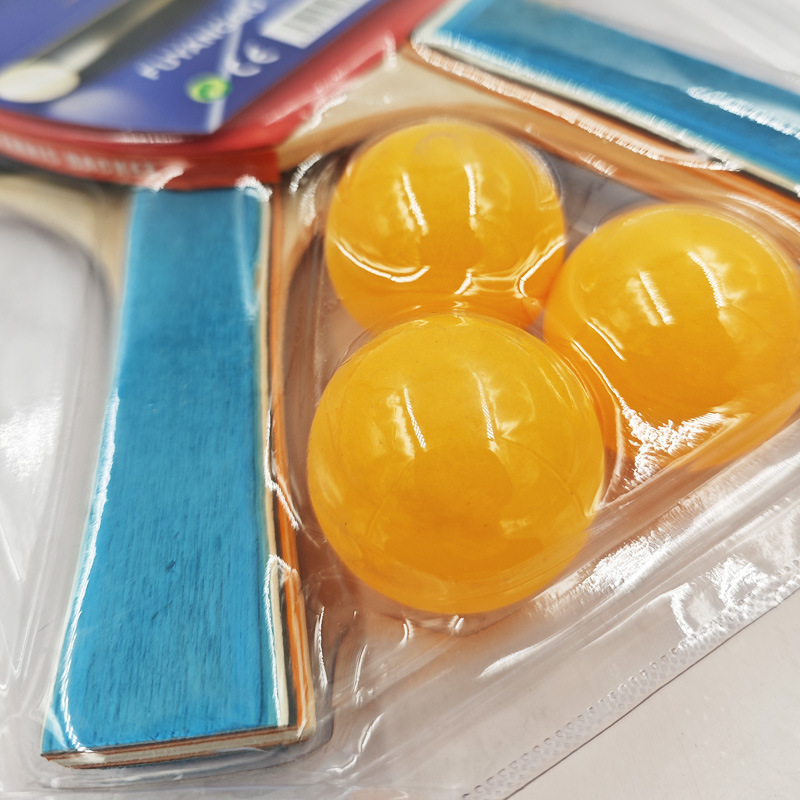 Factory wholesale table tennis racket two pack to send three ball children's entertainment ten yuan multi-yuan shop gift table tennis racket