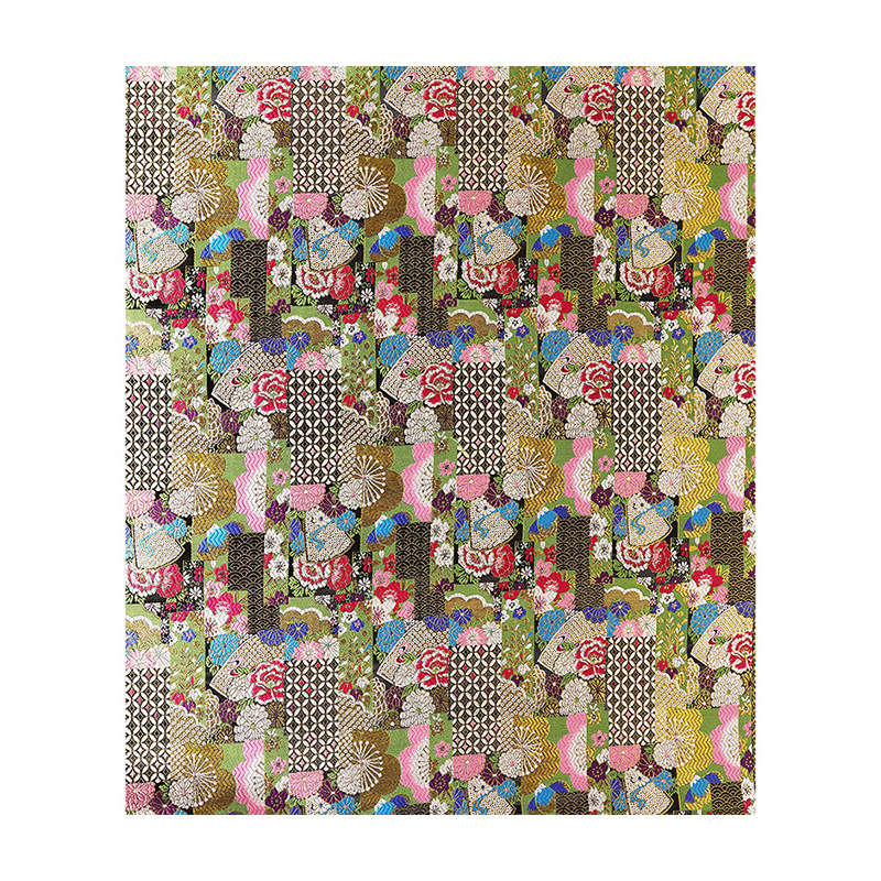 75cm Japanese Flower Brocade Chinese Style Dress Tang Dress Cheongsam Bridal Dress Satin Fabric Factory