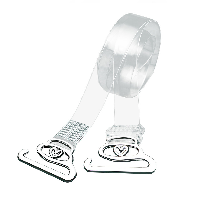 Wide Buckle Ultra-Fine Bra with Sexy Women's Summer Bra with Hook Non-Slip Non-Allergenic Invisible Traceless Transparent Shoulder Straps