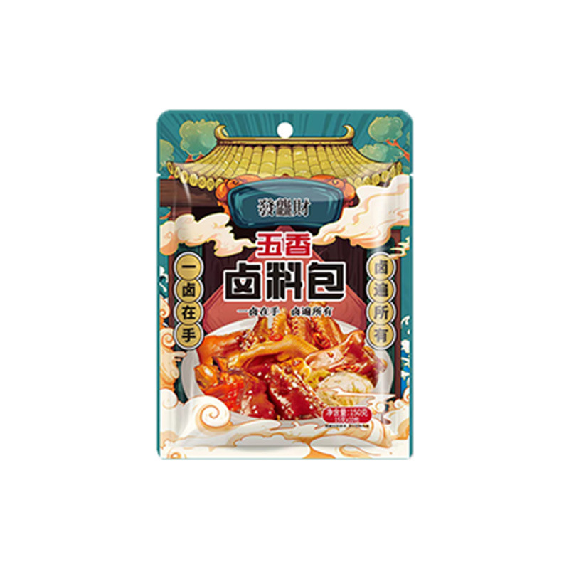 Bagged stewed chicken duck goose meat seasoning stewed duck neck egg vegetable cooking bag household slightly spicy spiced stewed food bag