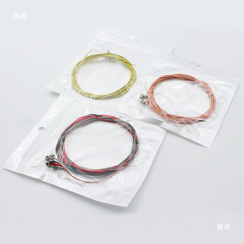 Folk Guitar Strings Brass Red Copper Acoustic Guitar Strings 1 String 2 String 3 String Replacement Spare Guitar Accessories String Replacement