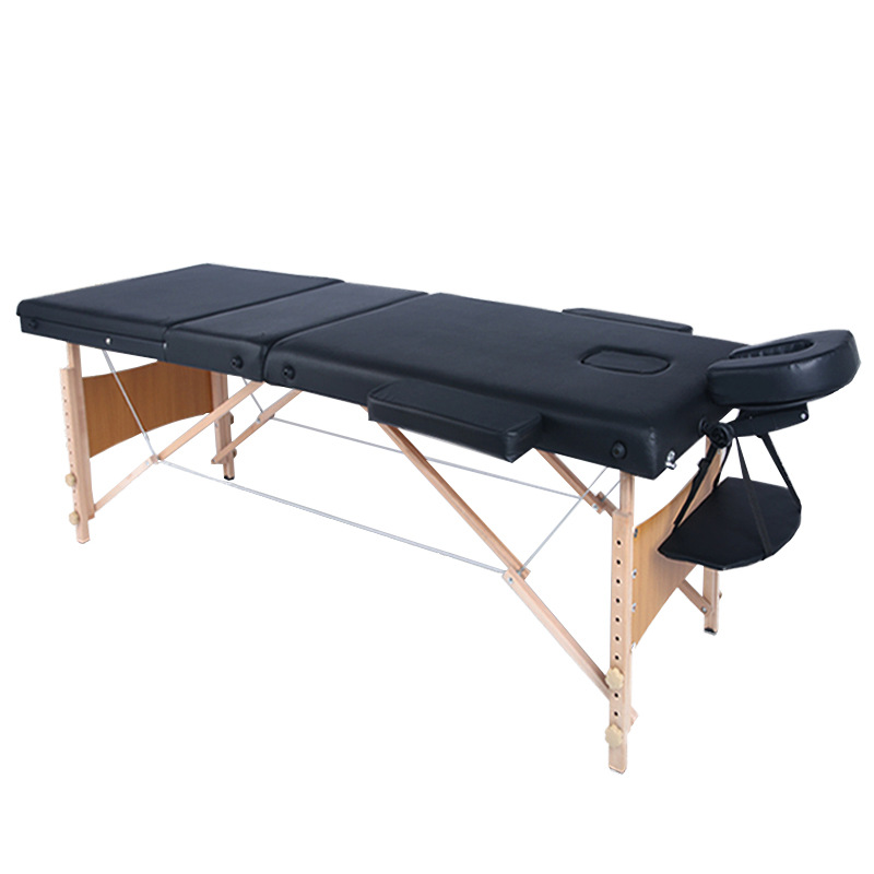 Wooden Leg Massage Bed Factory Customized Moxibustion Physiotherapy Bed Body Spa Massage Bed Beauty Salon Special Beauty Bed