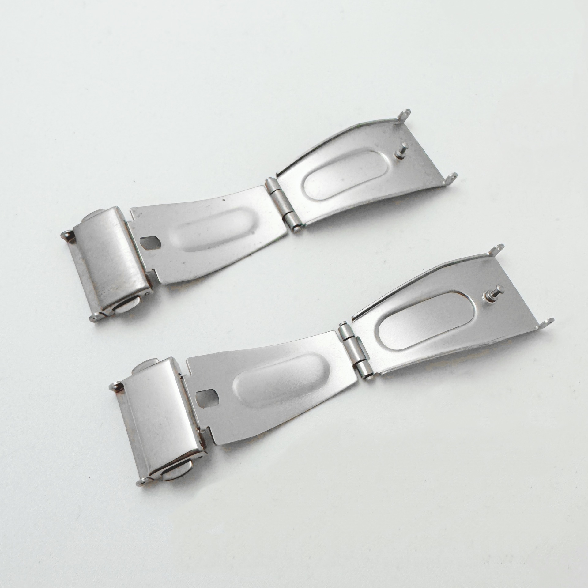 Factory Direct Sales Stainless Steel Watch Strap Accessories Stainless Steel Watch Buckle Double Press Jump Buckle Men and Women Double Press Folding Buckle Connecting Buckle