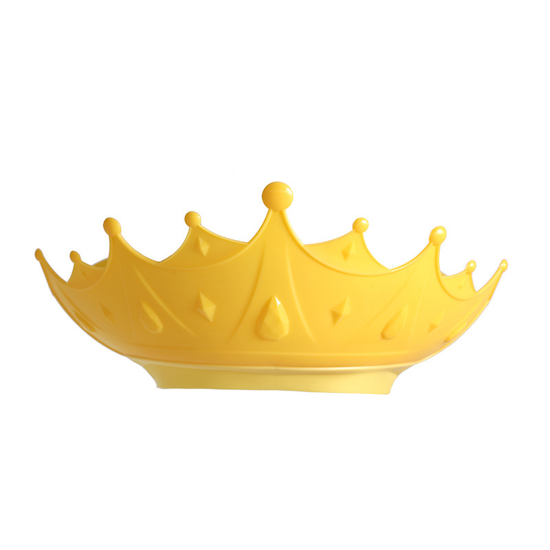 Shampoo Cap Kidsren's Shower Cap Crown Infant Shampoo Cap Waterproof Adjustable Silicone Ear Protection Baby Shampoo Artifact