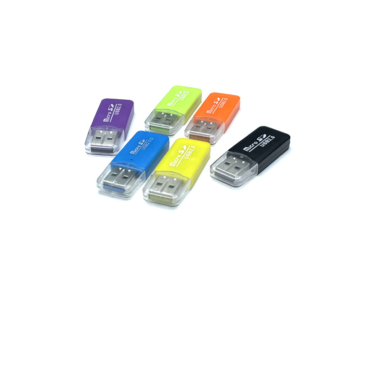 Factory wholesale full test cool card reader TF card/mobile phone memory card high speed USB 2.0 card reader