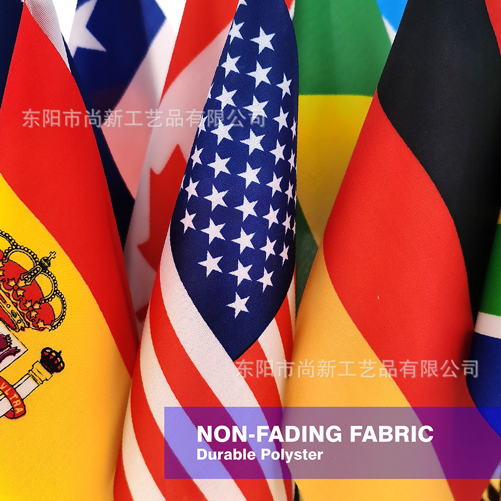 Customized Multi-Size Hand-Waving Flags, Small Flags, Hand-Held World Cup Event Polyester Flags, World Flags
