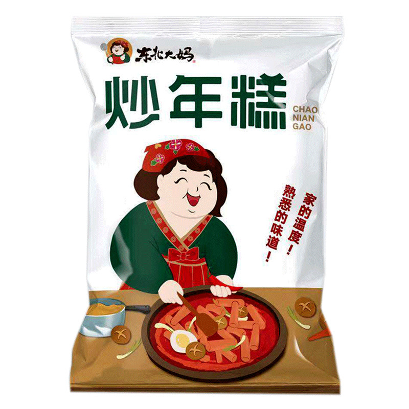 Korean Fried Rice Cake Sweet and Spicy Troop Hot Pot Fried Rice Cake Strip Northeast Dama Fried Rice Cake Sauce Instant
