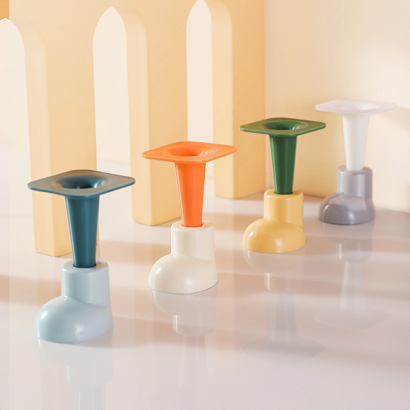 Round shoes door suction creative small feet detachable adhesive-free room decoration tissue box trash can decorations