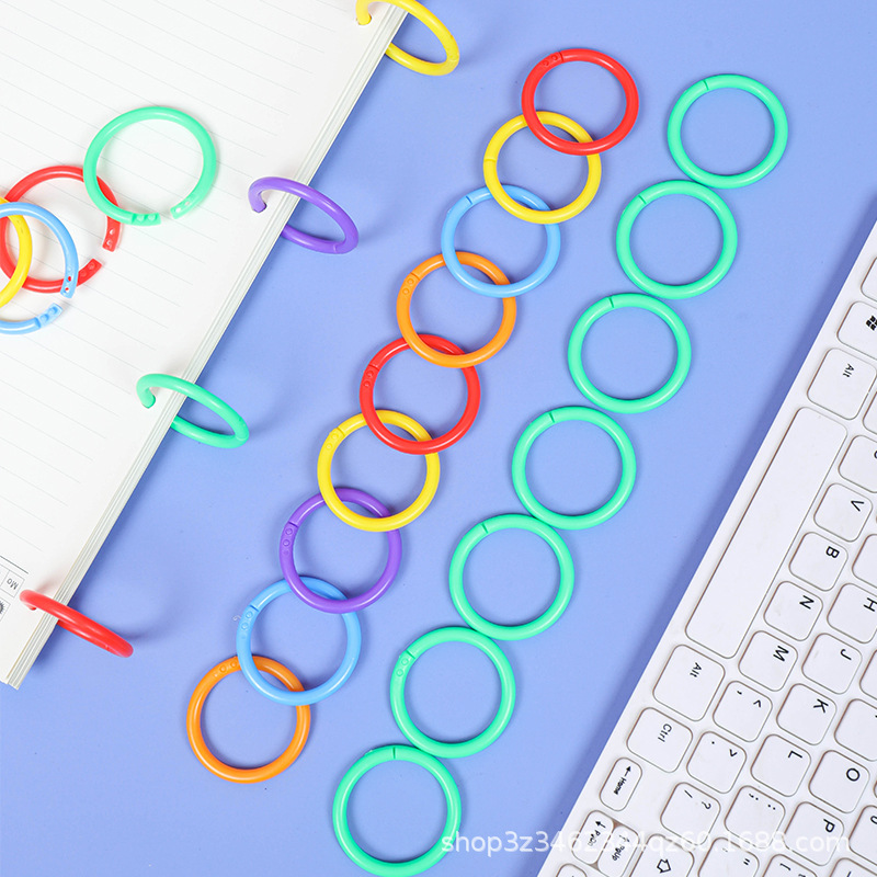 Manufacturer Supplies Plastic Ring, Double Buckle Binding Ring, Book Ring, Colorful Loose-Leaf Ring, Hand Account Card Ring, Loose-Leaf Ring, Open Ring