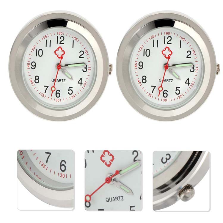 Easy-pull Buckle Nurse Watch Telescopic Rope Nurse Watch Cute Nurse Hanging Watch Student Exam Pocket Watch Silicone Watch Set Chest Watch