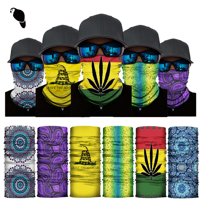 Xunhui Pattern Series Warm Magic Headband Protective Cycling Equipment Outdoor Ski Headgear Mask Seamless Scarf