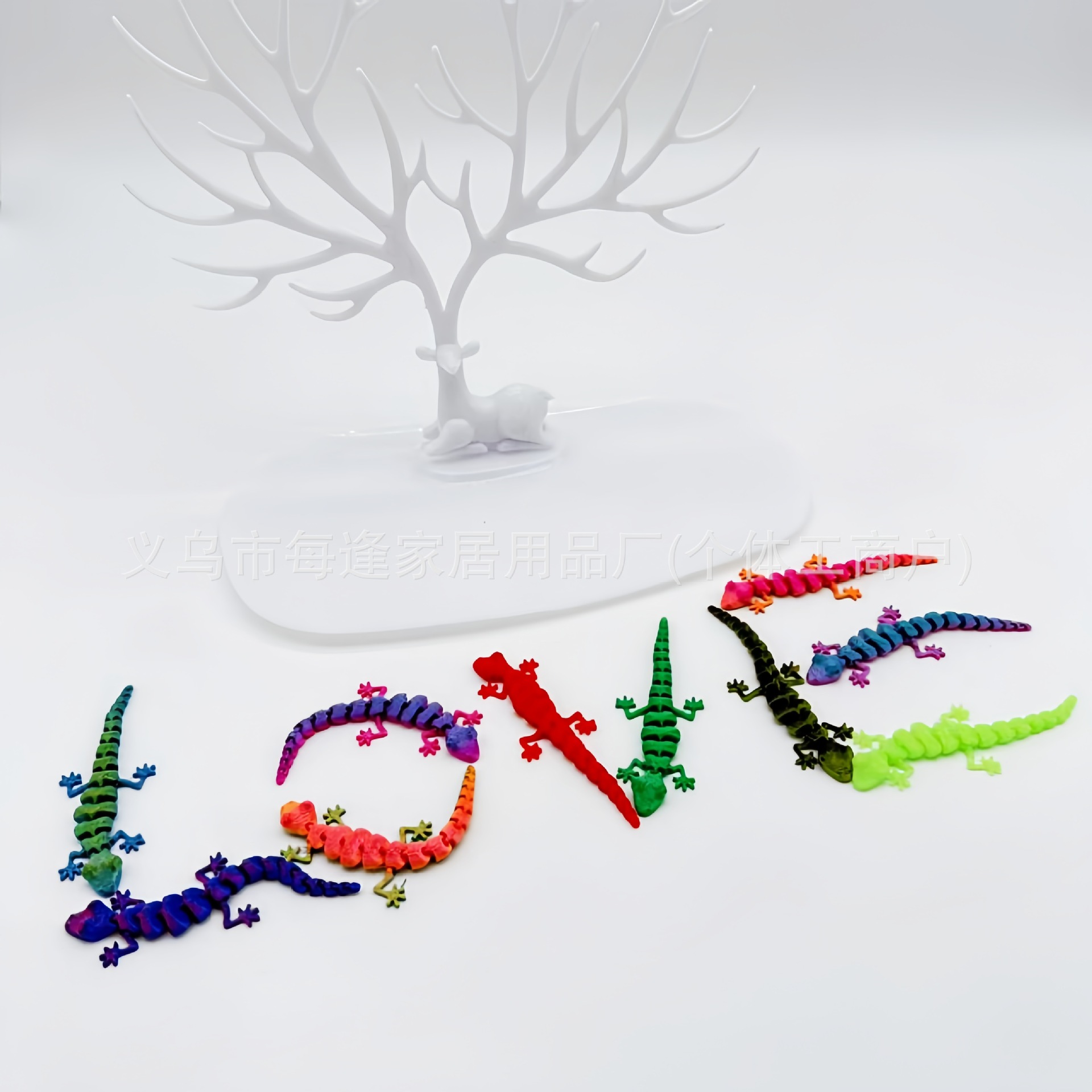 Every Time a 3D Printed Farm Produces Multi-Colored Small Geckos, Cross-Border Mini Movable Jointed Decorative Creative Ornaments Toy Factory Is Created