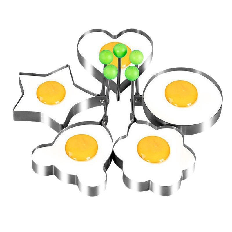 Thickened Stainless Steel Egg Fried Egg Ring Fried Egg Mold Model Creative Pocked Egg Love Type Grinding Tool