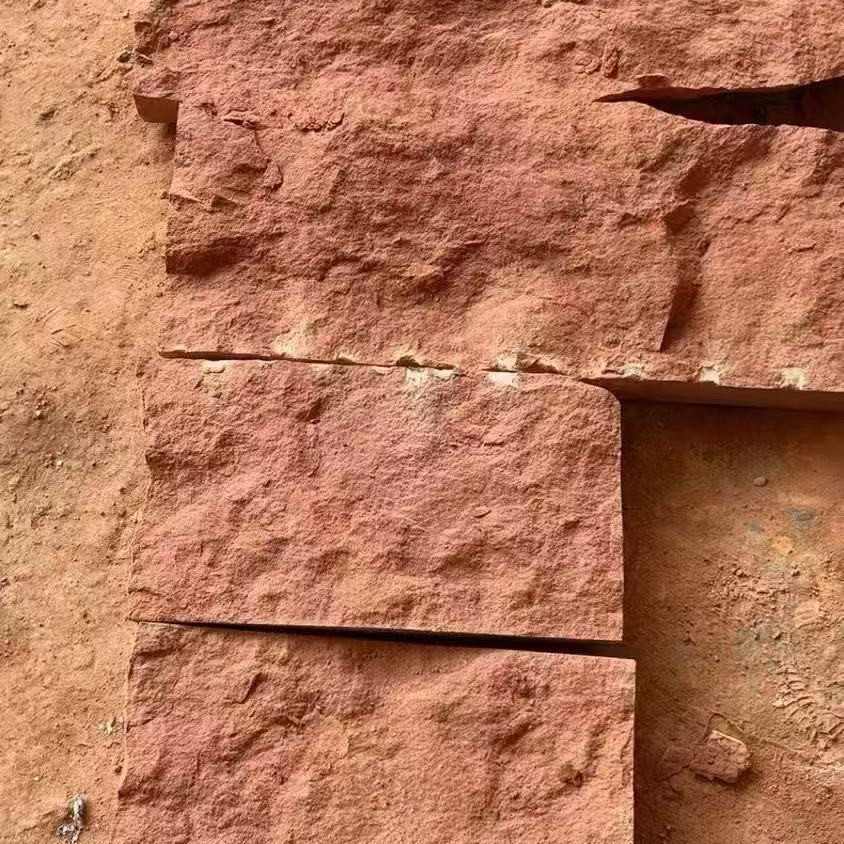 Factory Direct Sales of High-Quality Red Sandstone, Used for Wall and Floor Installation, Dry Hanging Stone