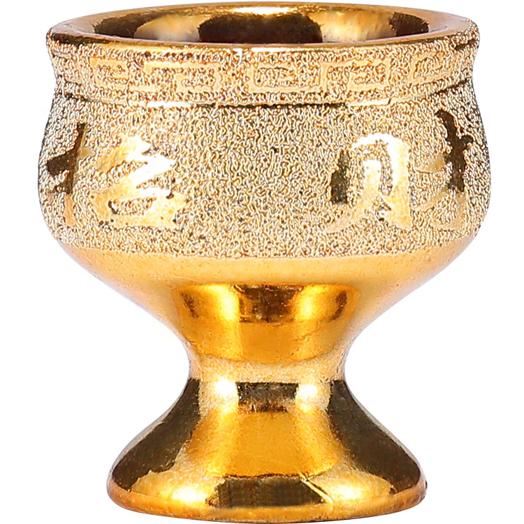 Ceramic Wine Glass Shajin High Foot Wine Glass for Guan Gong God of Wealth Small Wine Glass Flat Foot Wine Cup Tea Cup Wholesale Supply