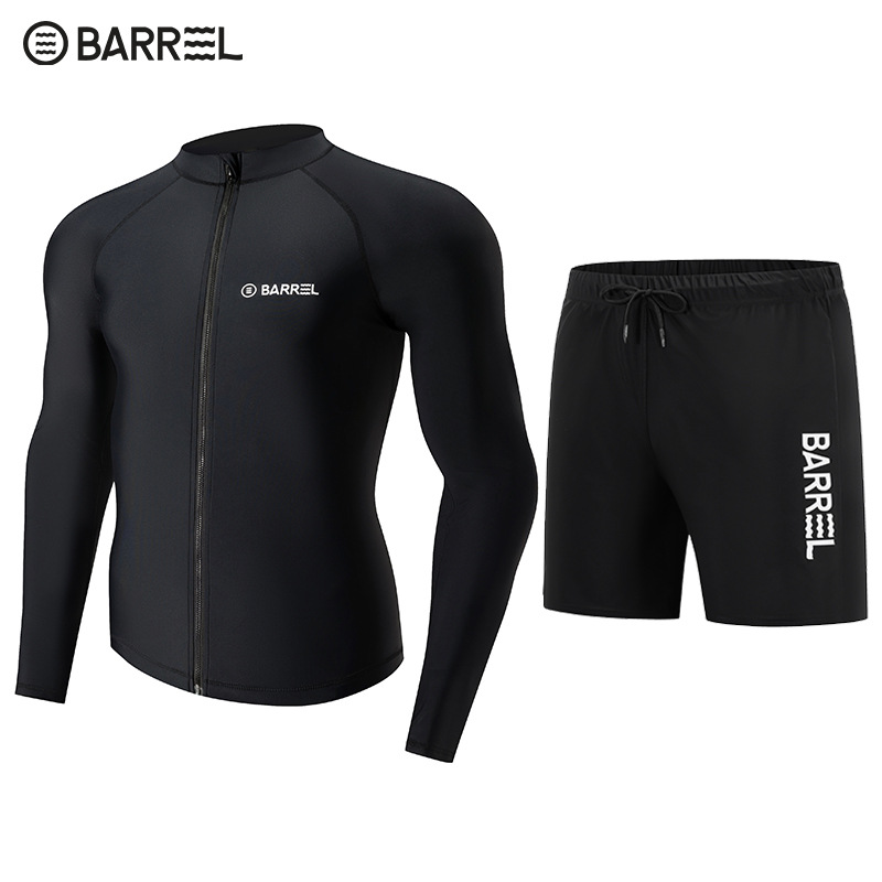 Diving Suit Men's Quick-drying Sun Protection Swimsuit Jellyfish Surfer Suit Slim-fit Spa Split Long-sleeved Trousers Swimsuit