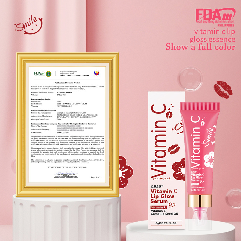Cross-Border Lbls Vitamin C Lip Gloss Essence Moisturizing, Moisturizing, Brightening Color and Fading Dullness Lip Mask