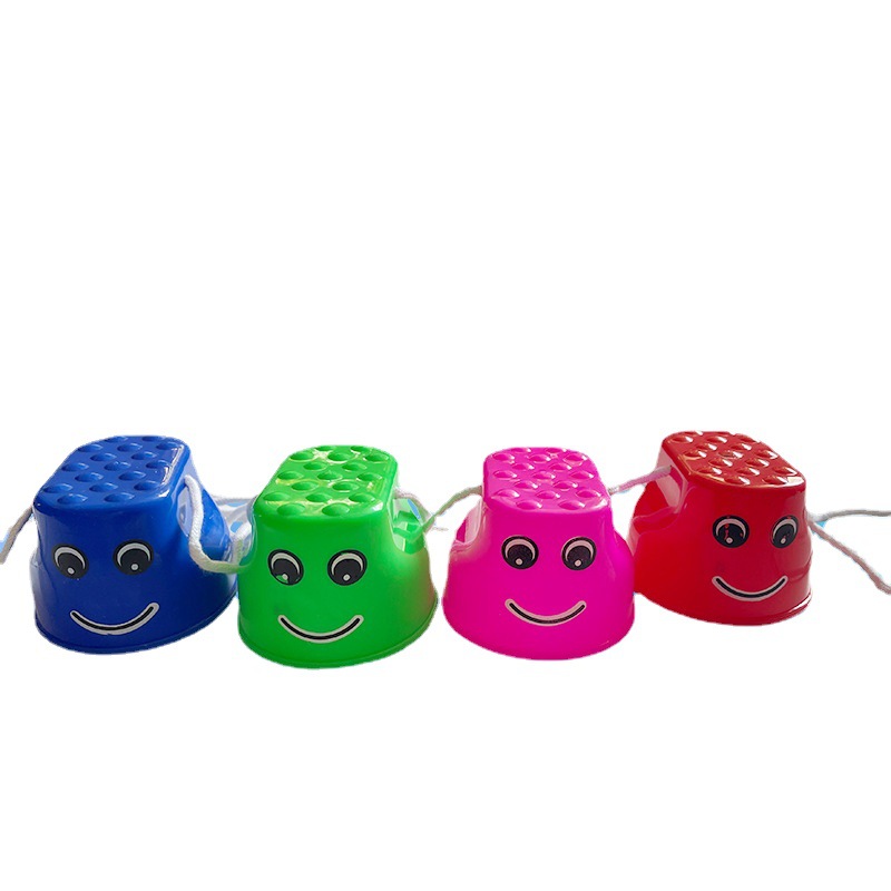 Children's Smiling Stilts Thickened Swing Shoes Stilts Balance Training Kindergarten Fun Game Parent-Child Interaction
