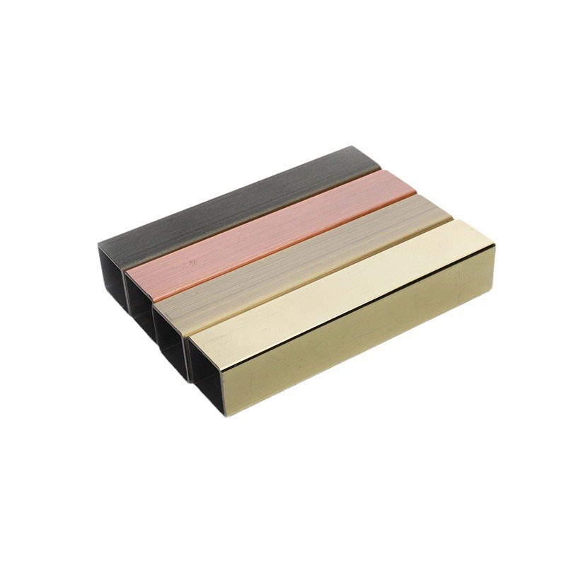 Customized Stainless Steel Colored Pipes, Painted, Powder-Coated, Vacuum-Plated, Welded Pipes, Square Pipes, Surface Treatment and Processing, Colored Pipes, White Steel