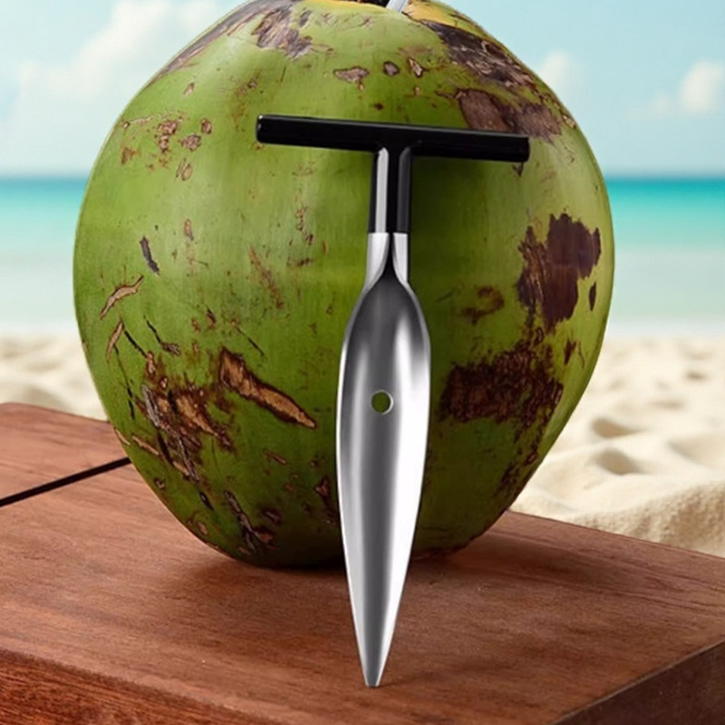 Coconut Shell Opener Stainless Steel Coconut Green Hole Opener Multifunctional Coconut Shell Opener Shovel Opener Coconut Shell Opening Tool