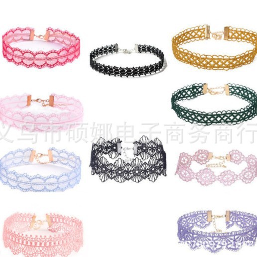 Factory wholesale direct lace collar female clavicle chain neck chain punk Loli necklace fishing line necklace clavicle chain female