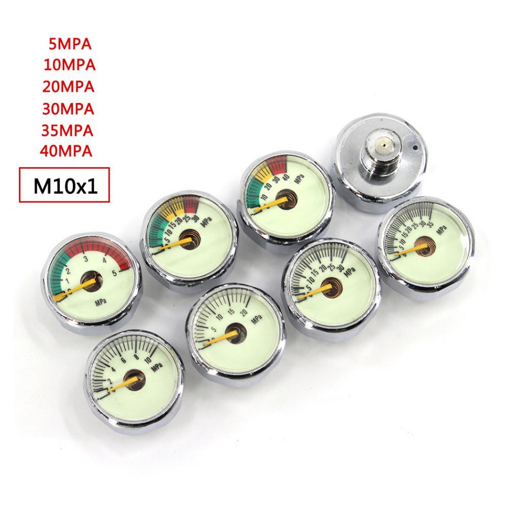 Small Pressure Gauge 25mm Diameter Luminous High Pressure Small Gauge 1500-6000Psi Export Quality Diving Oxygen Cylinder