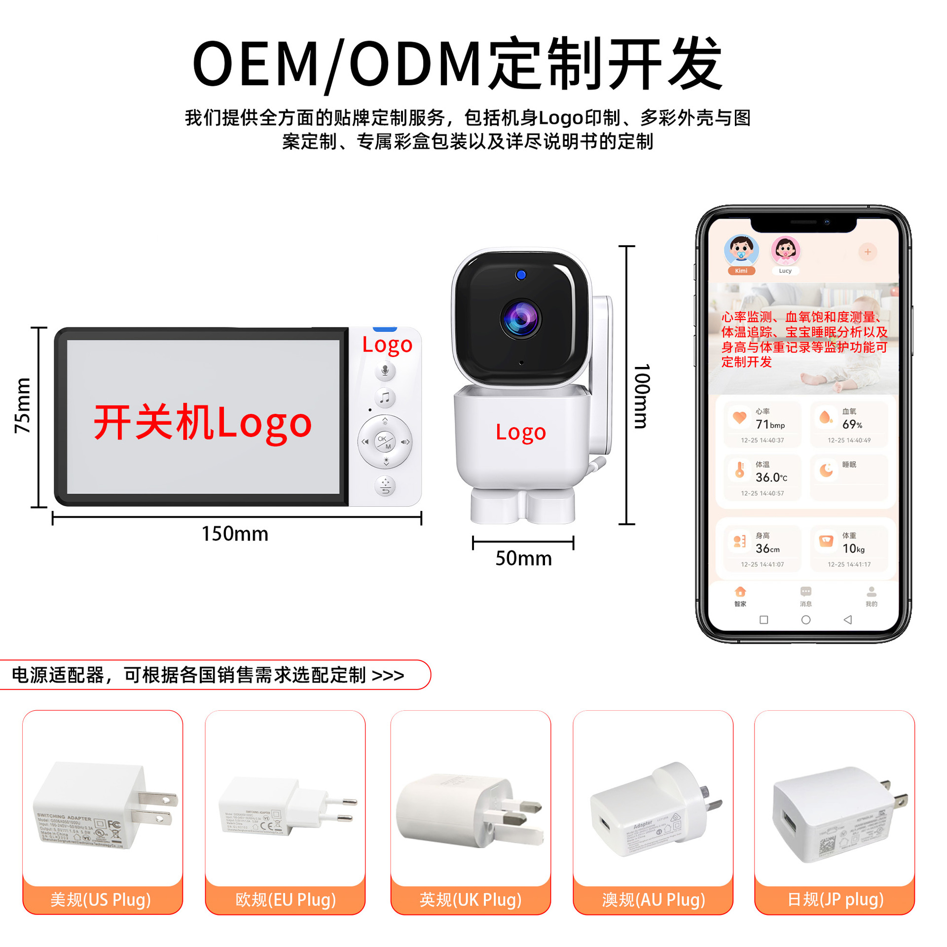 5inch Dual-Mode Baby Guardian Two-Way Video Call Mobile App Remote Monitoring Hd Baby Monitor