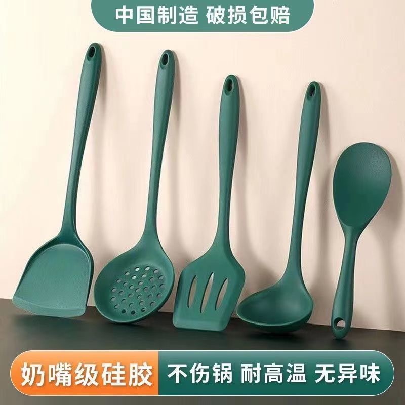 Набор силиконовых лопаток пищевого качества, силиконовая лопатка, антипригарная, не повреждающая, кулинарная лопатка, ложка для жарки, ложка для супа, пятиточечный набор