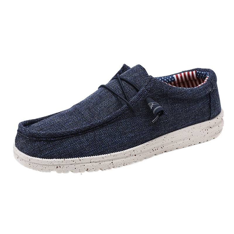 Cross-Border Popular Korean Style Fashionable Lightweight Men's Slip-On Casual Shoes Loafers Canvas Shoes Driving Shoes