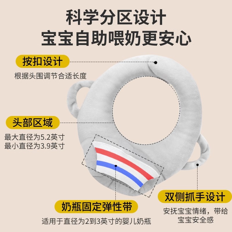 Ring-Shaped Feeding Tool, Breastfeeding Newborn Baby Bottle Fixed Bracket, Infant Multifunctional Pillow