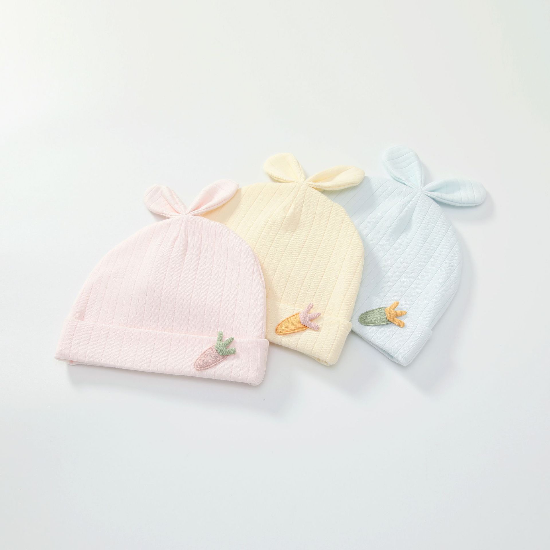 Детская шапка осень-зима, двойной слой, для новорожденных 0-3 месяца, теплый бархатный головной убор