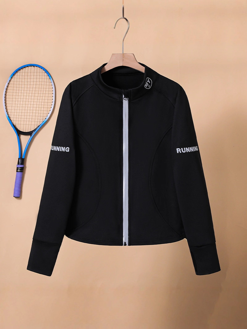 New Fleece-Lined Stand-Up Collar Cardigan with Luminous Zipper Jacket in 6 Colors