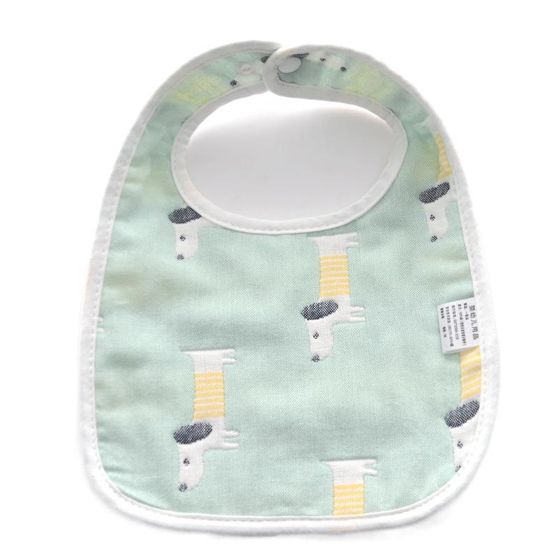 Infant Bibs Made of Pure Cotton Gauze Jacquard U-Shaped Baby Anti-Red Chin Bibs for 0-1 Year Old Babies and Newborns