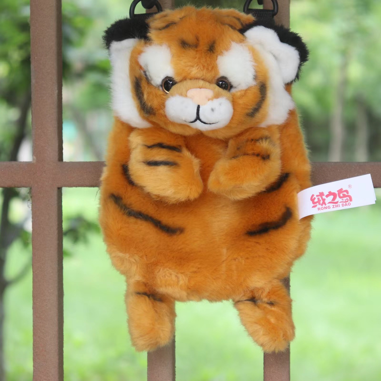 Imitation tiger crossbody bag panda bag plush backpack tiger messenger bag children plush toys wholesale
